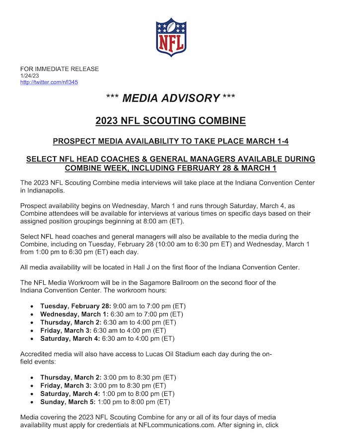 nfl combine credentials 2022